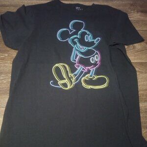 Unisex Disney Mickey Mouse black t-shirt size M, 100% cotton